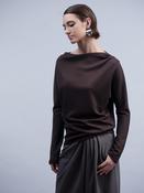 Chocolate Draped Boat Neck Top image