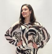 Zebra Print Sheer Shirt image