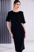 Shawl Neckline Midi Dress image