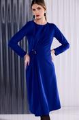 Royal Blue Gathered Midi Dress image