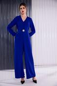 Royal Blue Embellished Waist Jumpsuit