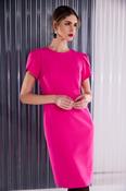 Hot Pink Tulip Sleeve Pencil Dress image