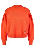 Orange Puff-Sleeve Knit Jumper image