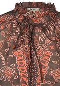 Western Print Ruffle Blouse image