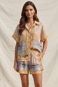 Nautical Harbour Print Short Sleeve Shirt image