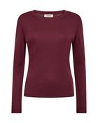 Mos Mosh Burgundy Long Sleeve Basic Top image
