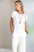 White Linen Mix Top image