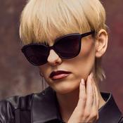 Black Cat Eye Sunglasses - Carbon image