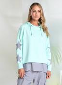 Mint Star Sleeve Hoodie