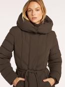 Long Hooded Belted Puffer Coat image