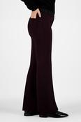 Pull-On Flared Trousers - Burgundy image