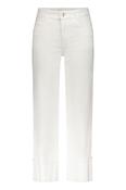 Wide Leg Cropped Trousers with Turn-Up Hem image
