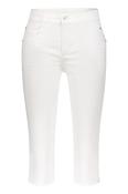 Slim Fit Cropped Denim Jeans - White image