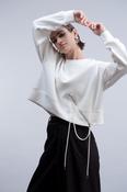 Ivory Zip Detail Sweatshirt image
