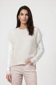 Cream Sleeveless Knit Vest