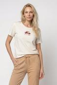 Cream "Sweet Delights" Graphic T-Shirt image