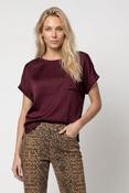 Burgundy Satin Pocket T-Shirt image