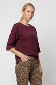 Burgundy Rhinestone Logo Sweatshirt image