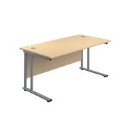 Jemini Desk Maple/Silver image