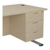 Jemini 3 Drawer Pedestal Maple image