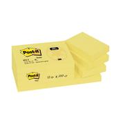 Post-it Notes Recycled 38 x 51mm Canary Yellow (Pack of 12) 3M04214 image