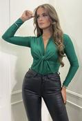 '- Gemma Plunge Emerald Bodysuit