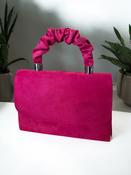 Rachael Ruffle Clutch Fuschia image