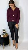 Elora Cardigan Plum