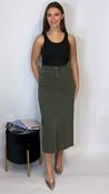 Mika Denim Skirt Khaki