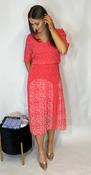 Pippa Polka-Dot Dress Coral image