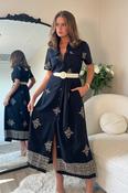 Solene Shirt Dress Black