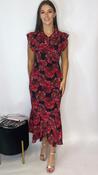 Hannah Black Floral Dress
