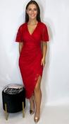 Natasha Lace Dress Red