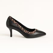 Cara Leopard Heel Black