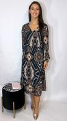 Pippa Pleat Dress Navy