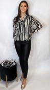K&amp;amp;P Bella Zebra Top