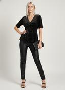 Mila Velvet Top Black