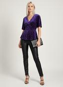 Mila Velvet Top Purple