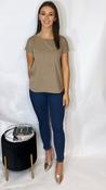 Ichi Rebel Top Beige