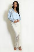 Lucia Satin Skirt Beige image