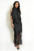 Lucia Satin Skirt Black image