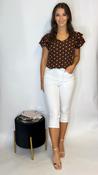 Una 3/4 Jeans White