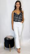 Ella Polka Dot Cami Black