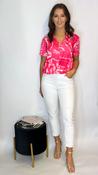 Azure Print Top Pink