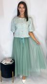 Simona Tulle Skirt Sage image