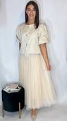 Simona Tulle Skirt Beige image