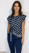 Elira Polka Dot Top Navy image