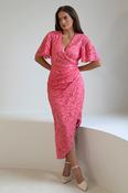 Natasha Lace Dress Coral/Pink image