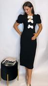 Emma Bow Dress Black image