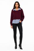 Maisie Burgundy Shirt Top image